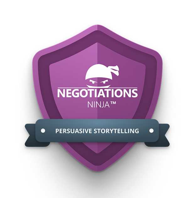 Persuasive storytelling badge